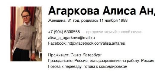 Алиса Андреевна Агаркова
