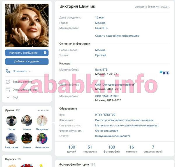 Виктория Григорьевна Иванова (Шимчик)