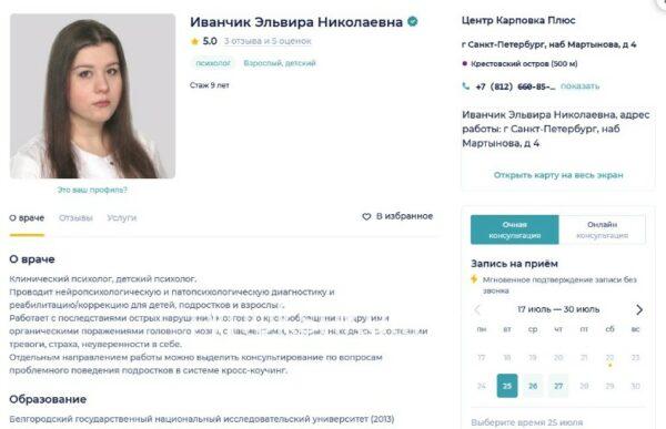 Эльвира Николаевна Иванчик Эльвира Николаевна Иванчик